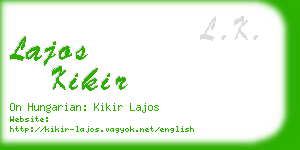 lajos kikir business card